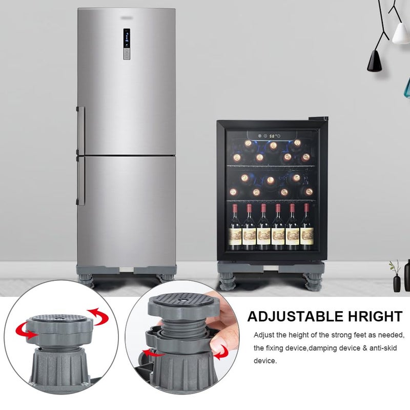 I'SMARTMOON Mini Fridge Stand,Christmas Tree Platform,Raised Base Adjustable Mini Refrigerator Stand,Pedestal Stand, 4 Strong Feet Washer and Dryer Stand,Base for Heavy weight (Grey) - Image 2